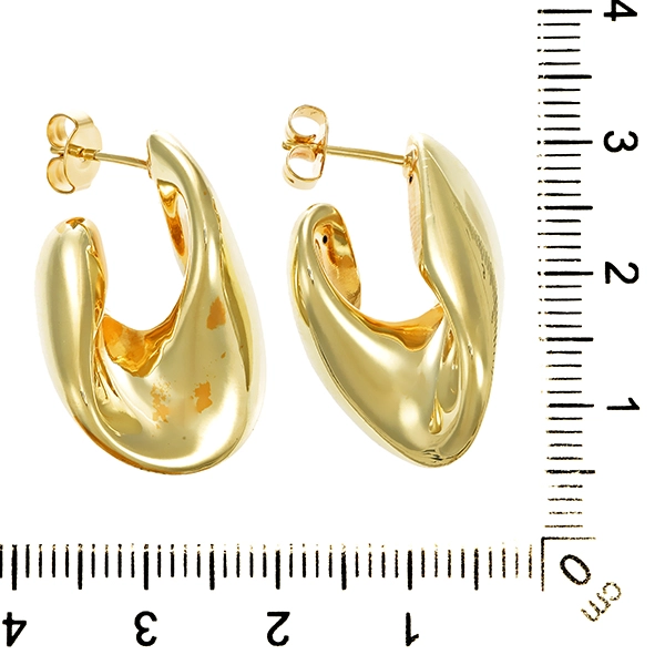 Steckcreolen, 14K, Gelbgold