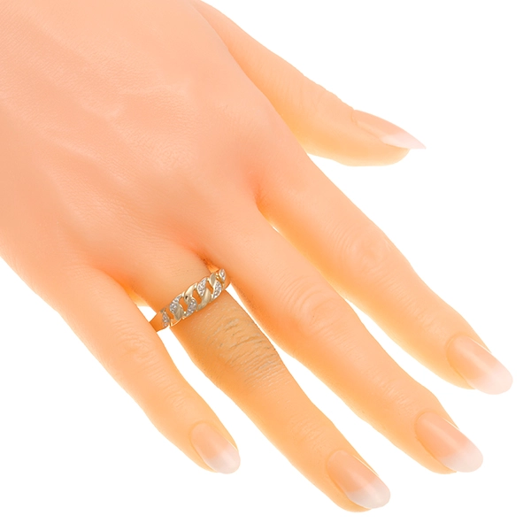 Diamantring, 14K, Gelb-/Weißgold, Diamanten