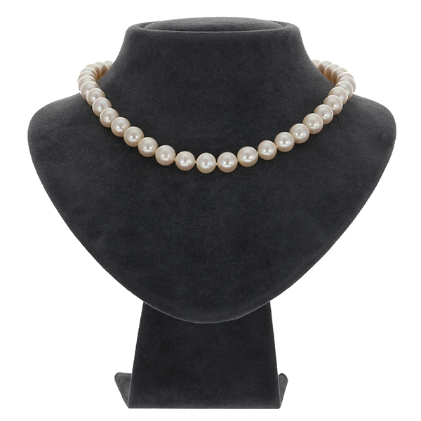 Perlenkette, 14K, Weißgold, Perlen