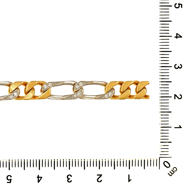 Armband, 14K, Gelb-/Weißgold, Diamant