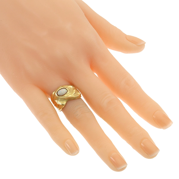 Ring, 18K, Gelbgold, Opal