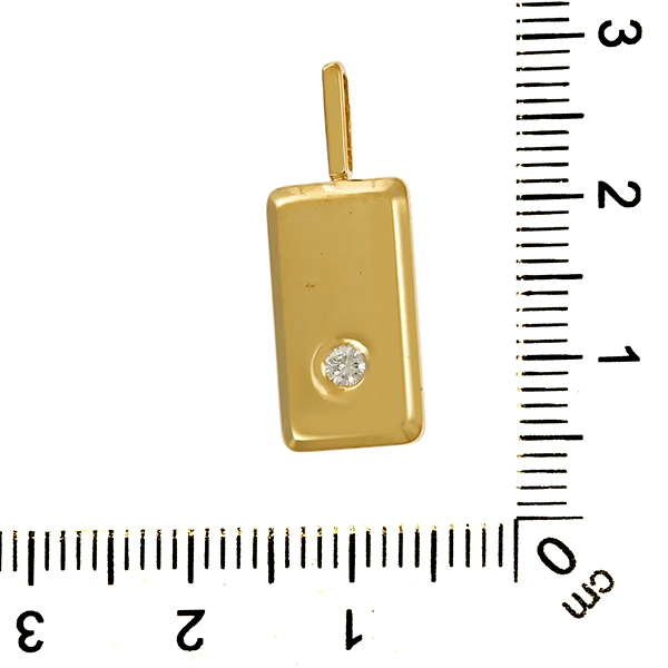 Anhänger, 14K, Gelbgold, Brillant