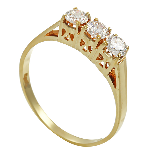 Diamantring, 14K, Gelbgold, Brillanten 0,60 ct