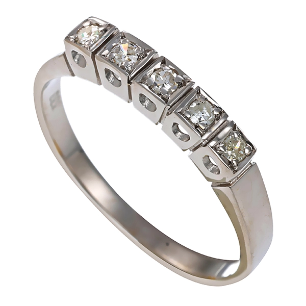 Diamantring, 8K, Weißgold, Diamant