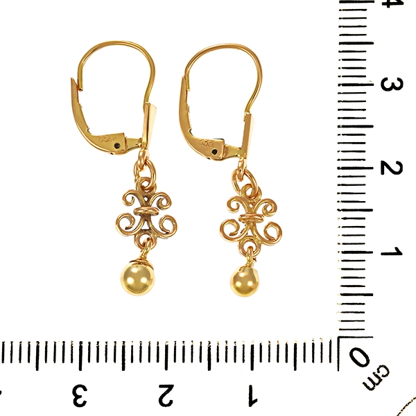 Ohrhänger, 8K, Gelbgold