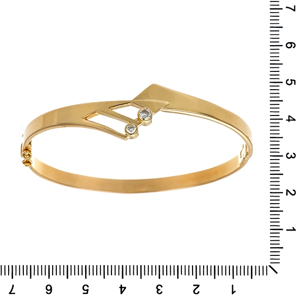 Armreif, 14K, Gelbgold, Brillanten
