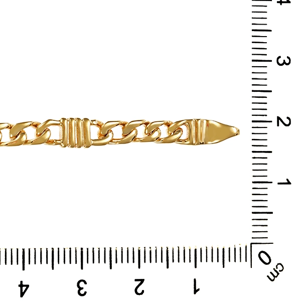 Armband, 14K, Gelbgold, Fantasiemuster, L19cm