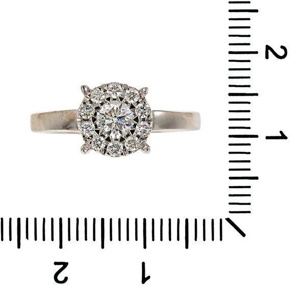 Brillantring, 18K, Weißgold