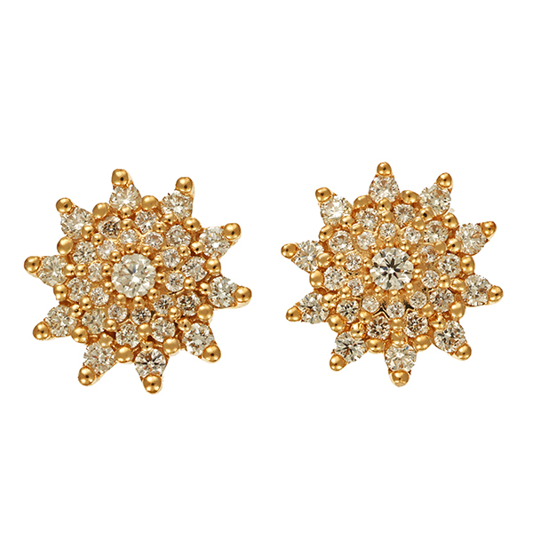 Ohrstecker, 14K, Gelbgold, Brillanten 0,40 ct