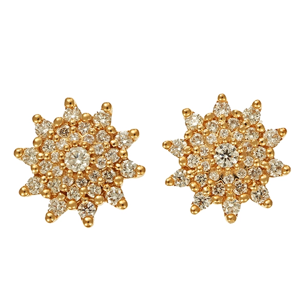 Ohrstecker, 14K, Gelbgold, Brillanten 0,40 ct