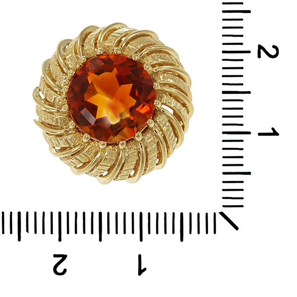 Ring, 14K, Gelbgold, Citrin