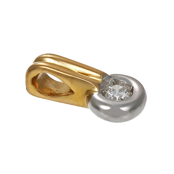 Anhänger, 14K, Gelb-/Weißgold, Brillant