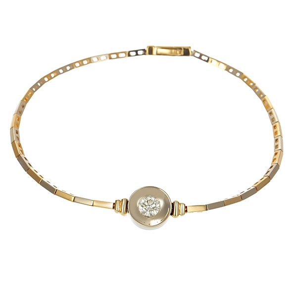 Armband, 14K, Gelb-/Weißgold, Brillant