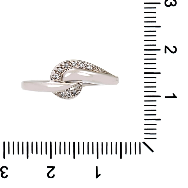 Diamantring, 8K, Weißgold, Brillanten
