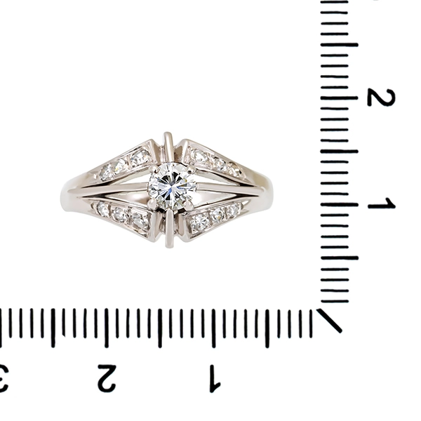 Diamantring, 14K, Weißgold, Brillanten, Diamanten