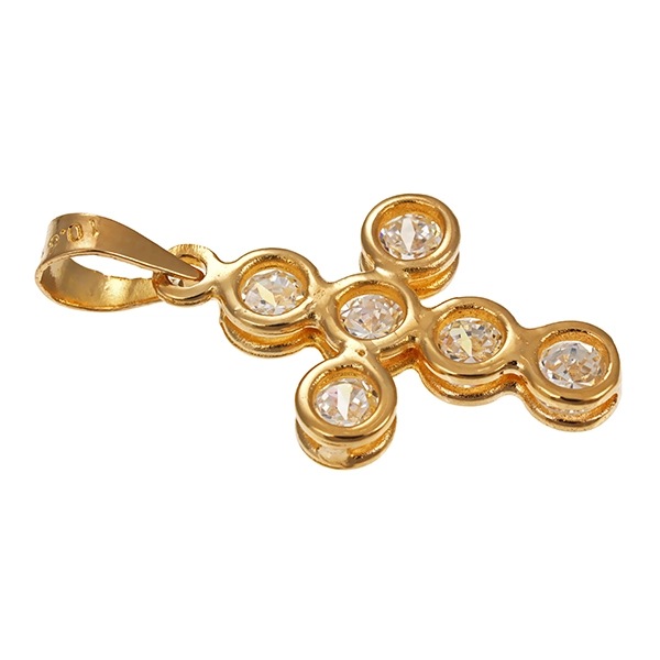 Anhänger, 14K, Gelbgold, Kreuz