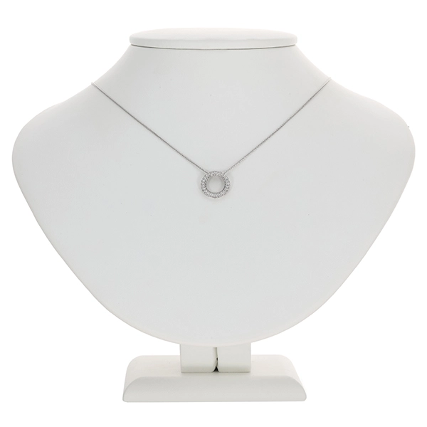 Collier, 9K, Weißgold, Brillanten 0,26 ct