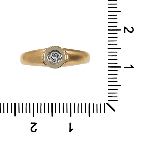 Ring, 14K, Gelbgiold, Brillant