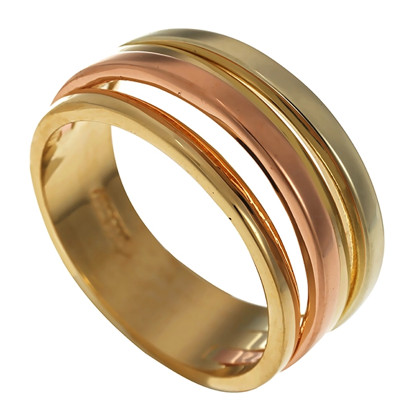 Ring, 14K, Gelb-/Weiß-/Rotgold