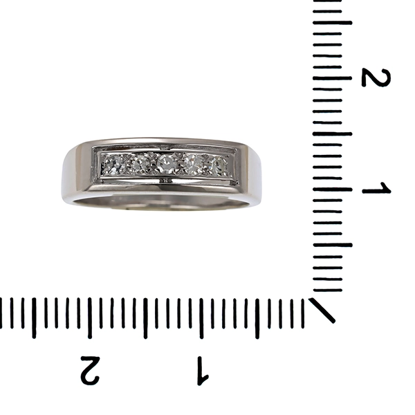 Diamantring, 14K, Weißgold, Diamanten