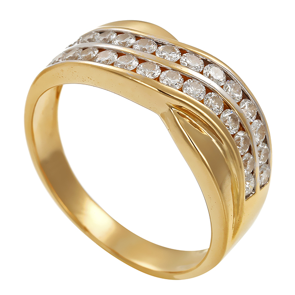 Ring, 18K, Gelbgold, Brillanten