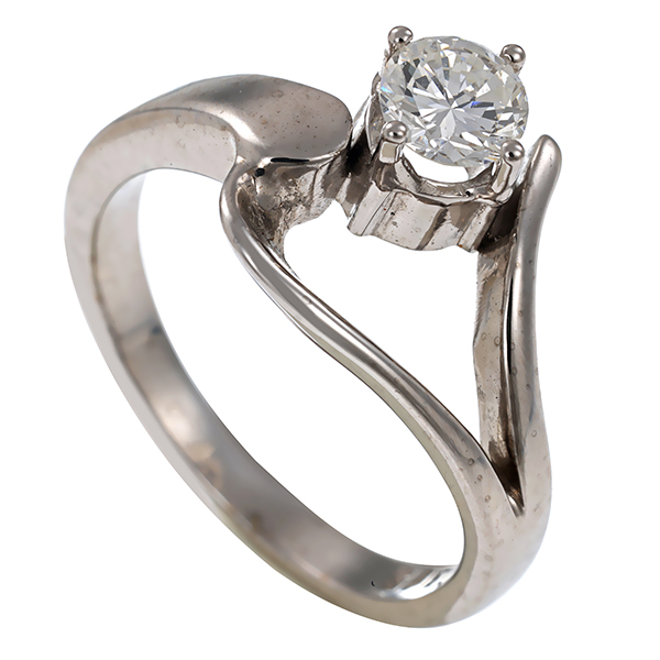 Diamantring, 14K, Weißgold, Brillant 0,30 ct