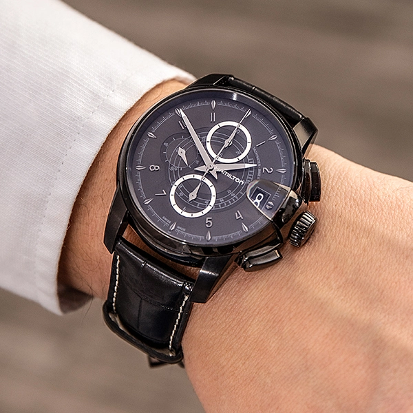 Herrenuhr, Hamilton 'Timeless Classic Railroad' Chrono-Automatik