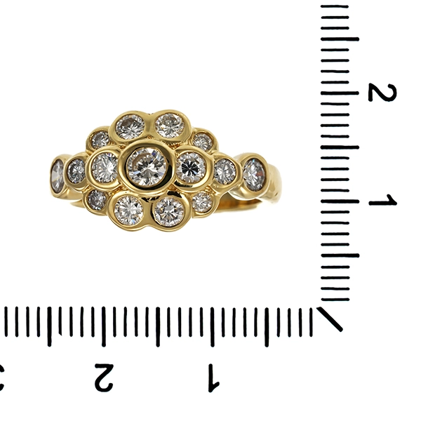 Brillantring, 14K, Gelbgold, 1,00ct