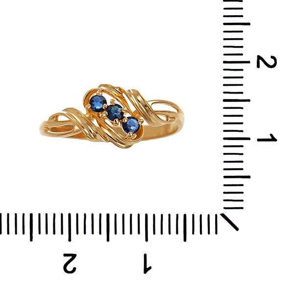 Ring, 18K, Gelbgold, Saphire