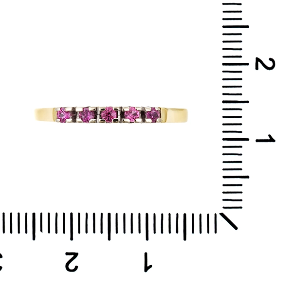 Ring, 14K ,Gelb-/Weißgold, Rubine