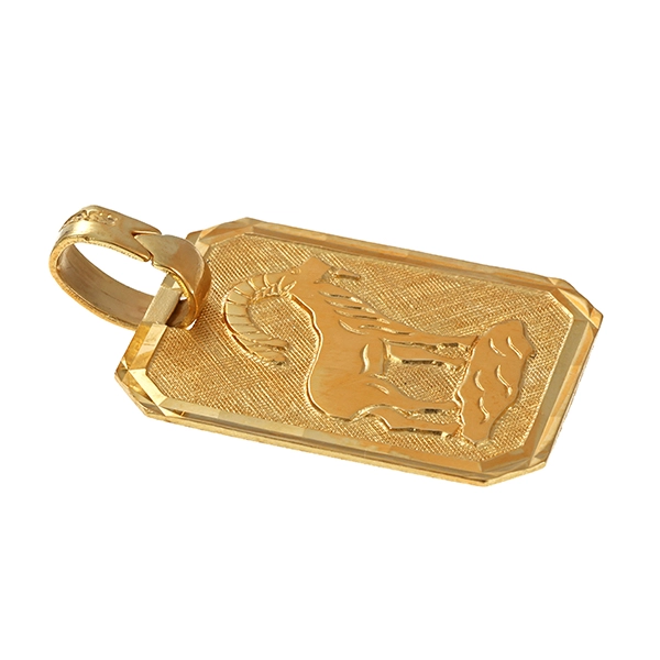 Anhänger, 8K, Gelbgold, Sternzeichen Steinbock