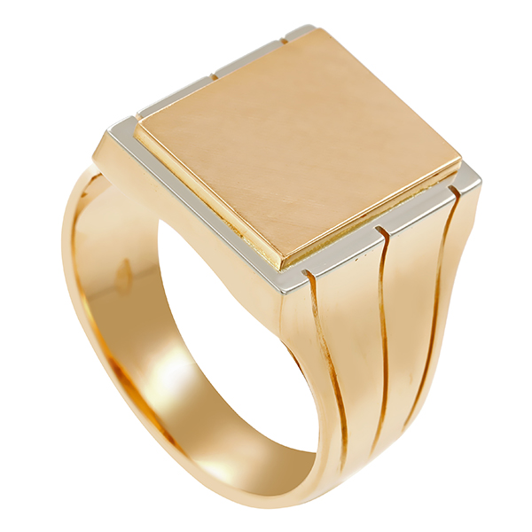 Herrenring, 18K, Rotgold