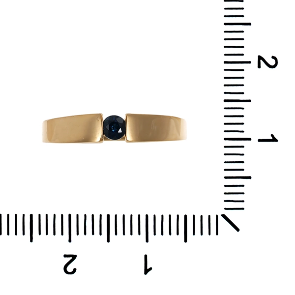 Ring, 14K, Gelbgold, Saphir