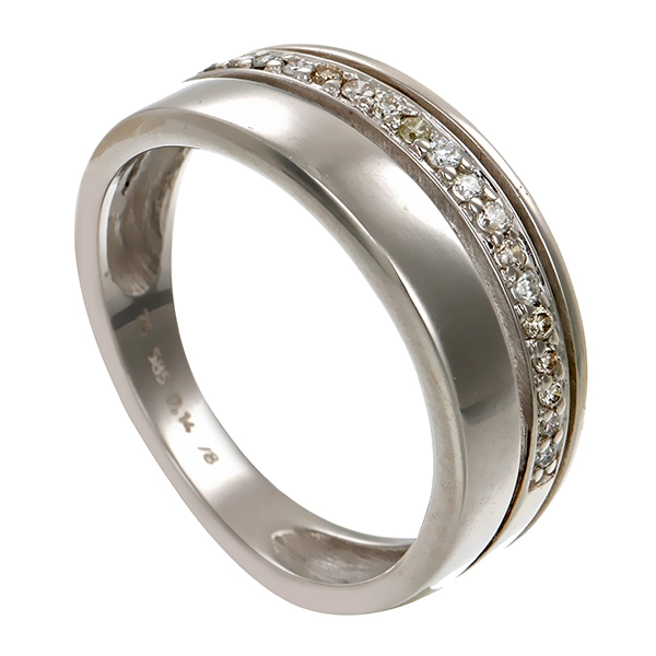 Diamantring, 14K, Weißgold, Brillanten 0,14 ct