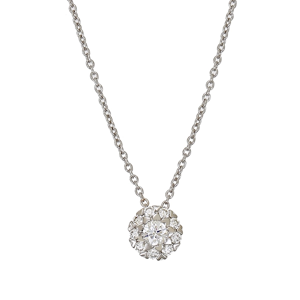 Collier, 18K, Weißgold, Brillanten 0,17 ct