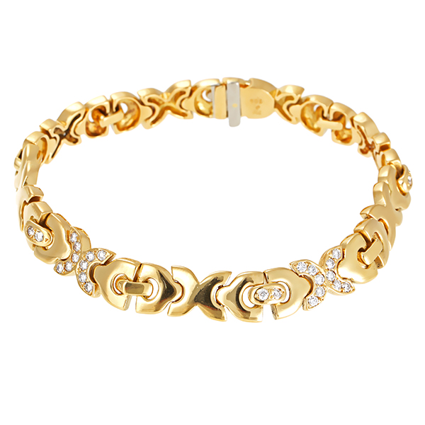 Armband, 18K, Gelbgold, Brillanten