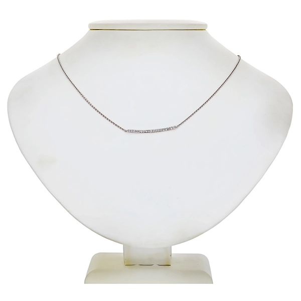 Collier, 14K, Weißgold, Brillanten