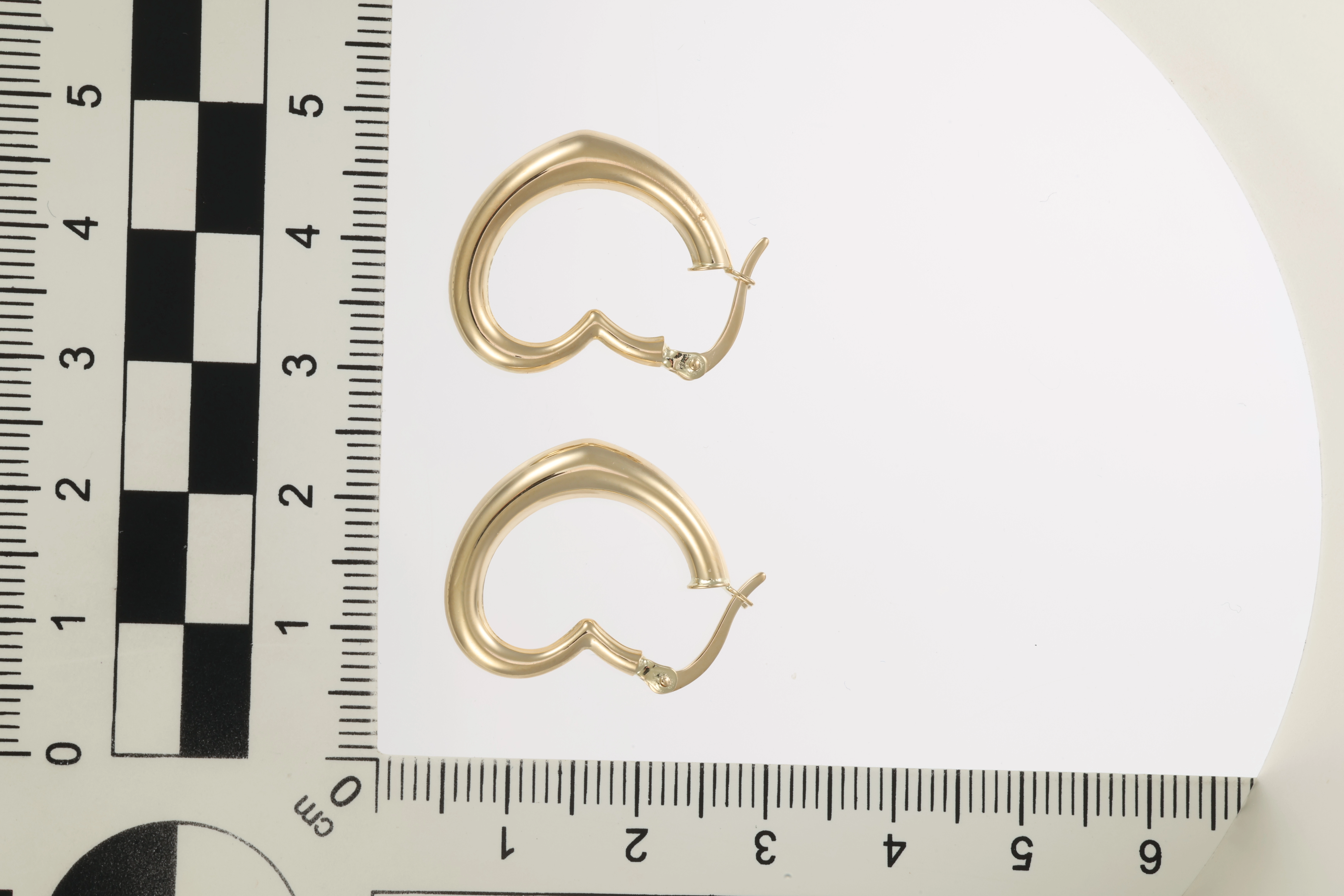 Creolen, 14K, Gelbgold, Herz