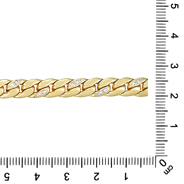 Armband, 14K, Gelb-/Weißgold, Brillanten