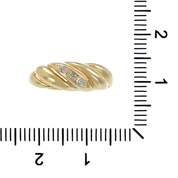 Diamantring, 8K, Gelbgold, Diamanten