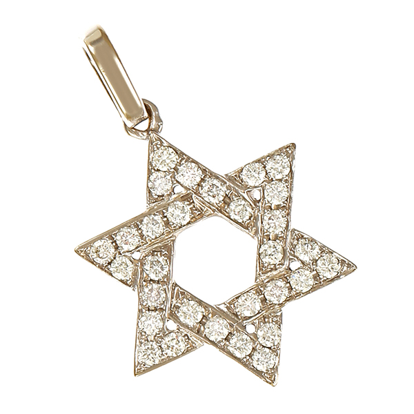 Anhänger, 18K, Weißgold, Brillanten, Stern