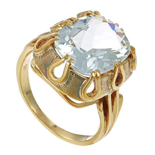 Ring, 14K, Gelbgold, Beryll