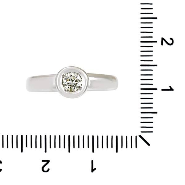 Diamantring, 14K, Weißgold, Brillant 0,20 ct
