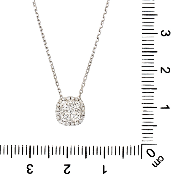 Collier, 18K, Weißgold, Brillanten 0,40 ct
