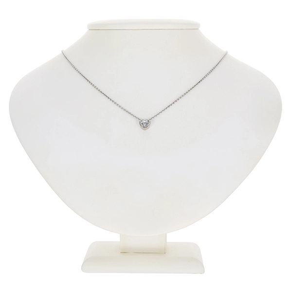 Collier, 14K, Weißgold, Zirkonia