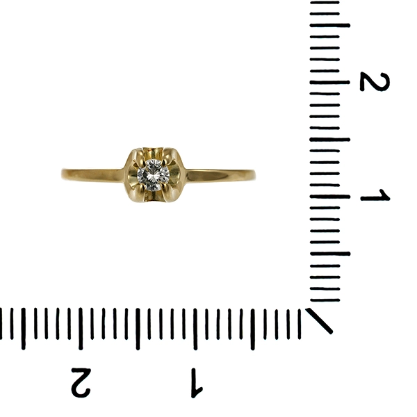 Diamantring, 14K, Gelbgold, Brillant