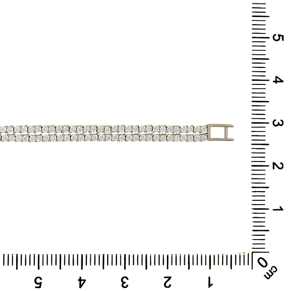 Armband, 18K, Weißgold, Zirkonia
