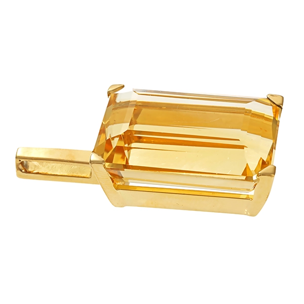 Anhänger, 18K, Gelbgold, Citrin