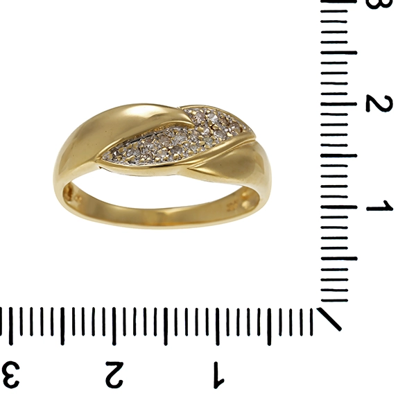 Diamantring, 14K, Gelb-/Weißgold