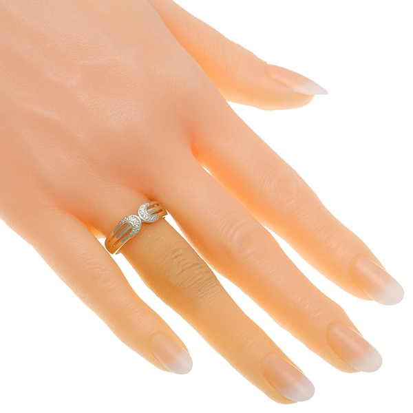 Diamantring, 14K, Gelbgold, Diamanten